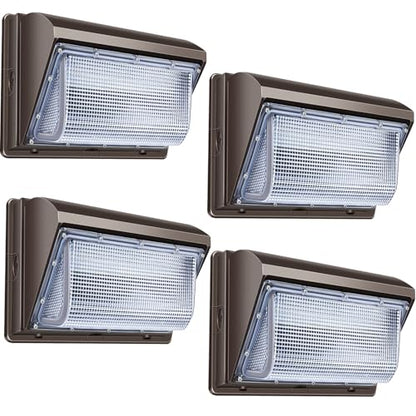 ledmo LED Wall Pack Lights Repalces 800W HPS/HID Light 4 Pack 15600LM Outdoor Commercial Lighting Fixture 120W Waterproof Wall Mount Security Lighting 5000K - size: 4 Pack Non Photocell