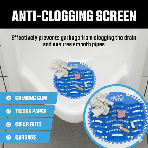 Urinal Screen Deodorizer (12 Pack) Odor Protection for Toilets in Office, Schools, Restaurants Bathroom, BLUE Anti-Splash - 12 Urinal Cakes + 12 Free Gloves - color: BLUE-12pcs