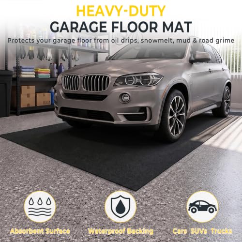 Heavy Duty Garage Floor Mat, Garage Mats for Floor, Garage Mat, 22'x8'10" - size: 8'10" x 22' (Rectangular)