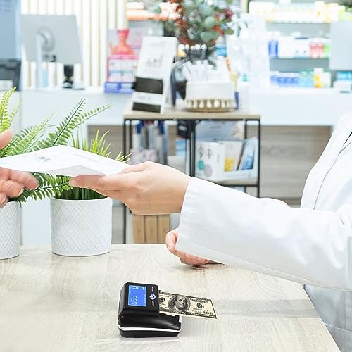 Portable Counterfeit Bill Detector with UV MG IR Detection for Store Office