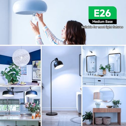 MAXvolador 12-Pack A19 LED Light Bulbs, 100 Watt Equivalent LED Bulb, 6500K Cool Daylight White, 1100 Lumens, E26 Medium Base, CRI 85+, Non-Dimmable - color: Cool Daylight White