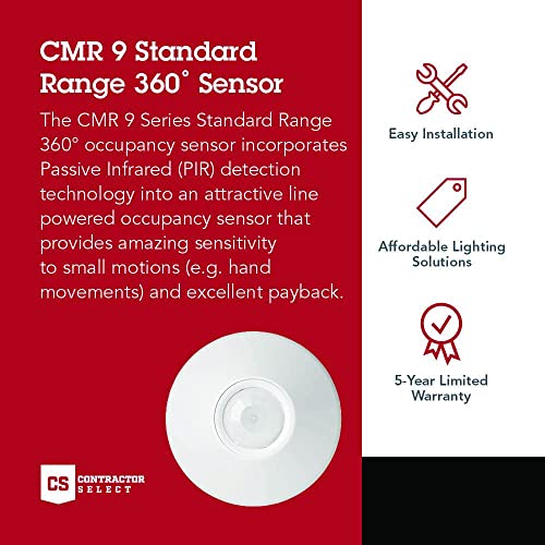 SensorSwitch Ceiling Motion Sensor, Passive Infrared PIR Occupancy Sensor, 360 Degrees Small Motion Detection, Indoor Use, Line Voltage, Standard Range - size: Standard Range, style: PIR / Relay Included