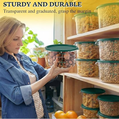 Ziliny 1 Pcs 2 Qt Dough Proofing Container with Lid and Green Scale, Green - color: Green, size: 2 Qt