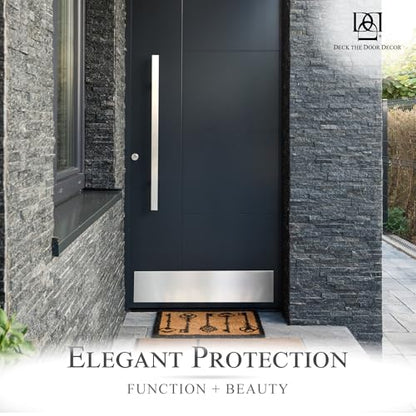 Door Kick Plate, 6x34 in, Satin Nickel, Magnetic - color: Satin Nickel, size: 6" x 34"