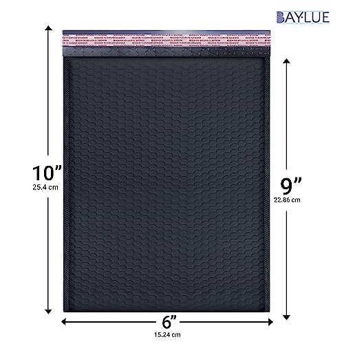 Black Bubble Mailers 6x10, Poly Padded Envelopes #0, 250 Pack Bulk - color: Black, size: 6"x10" / 250 Pack