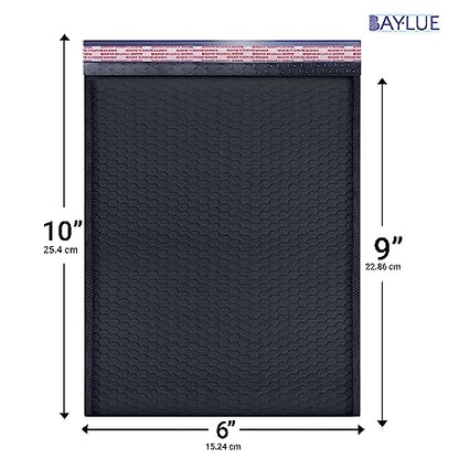 Black Bubble Mailers 6x10, Poly Padded Envelopes #0, 250 Pack Bulk - color: Black, size: 6"x10" / 250 Pack