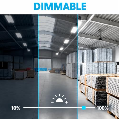165W Linear LED High Bay Light with PIR Motion Sensor – 22,440 Lumens, 5000K Daylight, 400W Metal Halide Equivalent, UL Damp Rated, 120–277V, Suspended Mount, Warehouse & Industrial Lighting (10 Pack) - color: 10 Pack, size: 165W
