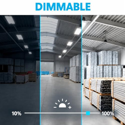 320W Linear LED High Bay Light with PIR Motion Sensor – 41300 Lumens, 5000K Daylight, 1000W Metal Halide Equivalent, UL Damp Rated, 120–277V, Suspended Mount, Warehouse & Industrial Lighting (10 Pack) - color: 10 Pack, size: 320W