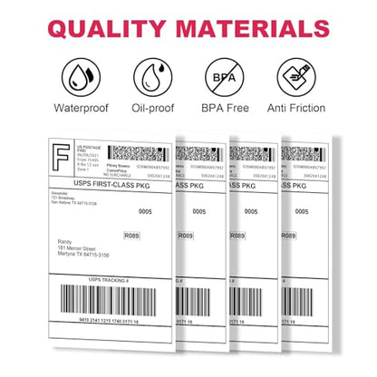 Direct Thermal Labels 4x6-450 Labels/Roll, Thermal Shipping Labels for Zebra 2844 ZP-450 ZP-500 ZP-505, 20 Rolls, 9000 Labels(NOT for DYMO) - size: 20 Rolls | 450 Labels