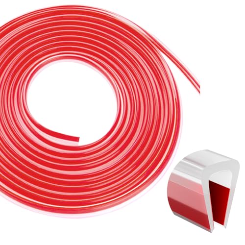 Silicone Edge Trim Self-Adhesive U Channel Silicone Edge Trim Edge Protector for Sheet Metal (Clear, Fit 3/16" - L 10') - color: Clear, size: Fit 3/16" - L 10'