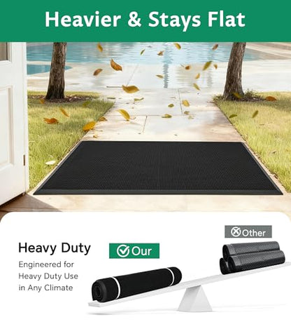 Outdoor Entrance Front Doormat, 32x39 Rubber Heavy Duty Mat