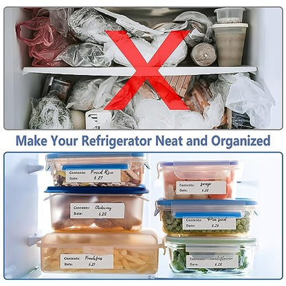 500pcs Removable Freezer Labels, Yoget 1 x 3 Inch Food Storage Stickers, Refrigerator Freezer Paper Label Easy Clean Leaves No Residue (1''x3'' 500Labels) - style: 1''x3'' 500Labels