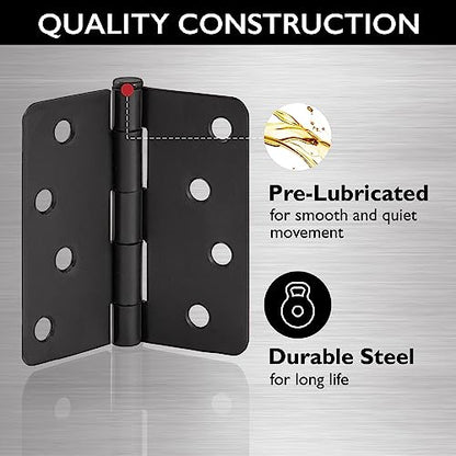 Design House Interior Door Hinge, 4", Matte Black - color: Matte Black