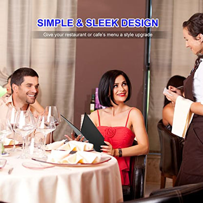 4.25 x 11 inches Leather Menu Holder Double Views - size: 4.25 x 11 inch/2 views/1 pcs