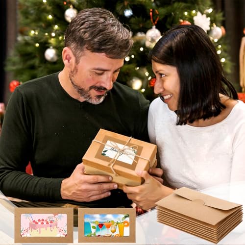 120Pcs Window Gift Card Envelopes Tuck Flap Closure Mini Envelopes