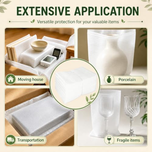 100 Pack Packing Foam Pouches,8 x10IN Shockproof Cushioning Protection - size: 8X10IN-100PCS