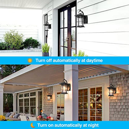 15 Inch Dusk to Dawn Outdoor Lighting Fixtures with Outlet - size: 15'' H with Outlet, 1 PC