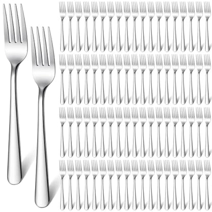 Bokon 200 Pieces Stainless Steel Dinner Forks Bulk, Metal Fork, Classic - style: Classic