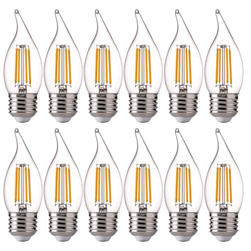 FLSNT 60 Watts Equivalent LED Chandelier Light Bulbs, Dimmable CA11 LED E26 Base Candelabra Bulbs, 2700K Soft White, 12 Pack - color: 60w Soft White, size: 12 Count (Pack of 1)