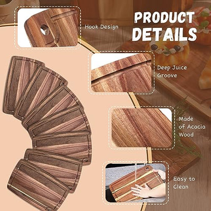 Roshtia 6 Pcs Wooden Cutting Boards 14x10'' Acacia Chopping Board, Elegant - style: Elegant