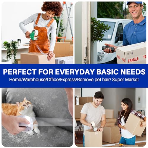 RAZCC Clear Packing Tape, 36 Rolls Heavy Duty Packaging Tape with Dispensers for Packing Shipping Moving and Sealing, Thicker Packing Tape-2" x 65 Yards Per Roll, 2340 Total Yards - size: 2inch-36 Rolls
