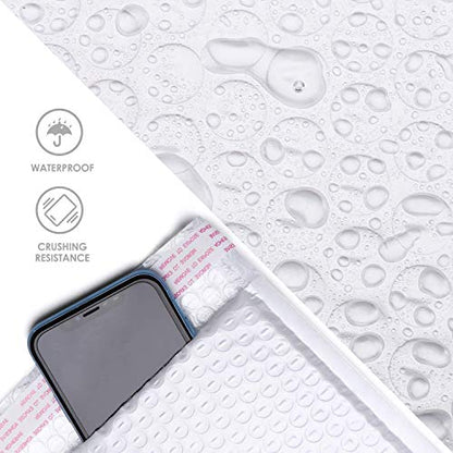 Metronic Bubble Mailer 4X8 Inch White 500 Pack,Waterproof Padded Envelopes,Self-Seal Small Bubble Mailers Cushioning Bubble Envelopes for Shipping,Jewelry Makeup Supplies, Packaging Bulk - color: White, size: 4X8" 500PC