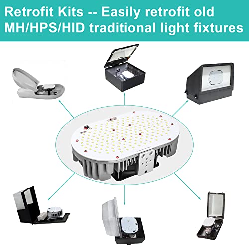 OSTEK 150W LED Shoebox Retrofit Kit – 20,250LM 5000K, E39 Mogul Base, Replaces 600W MH/HPS/HID Bulbs, LED Retrofit Light for Parking Lots, Tennis Courts & Street Lighting