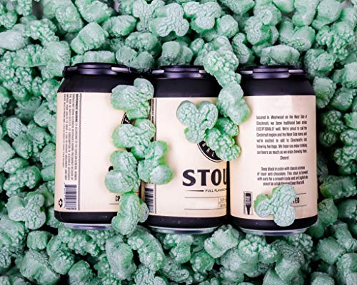 Bubblefast! Brand FunPak Plant Based Biodegradable Packing Peanuts, 1.5 cu ft Bag, Compostable (Green Shamrocks) - color: Green Shamrocks