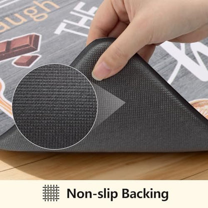 Yamaziot Anti Fatigue Kitchen Rug Set of 3, Non-Slip Cushioned Floor Mats - color: Grey, size: 17.3"x27"+17.3"x35"+17.3"x 47"