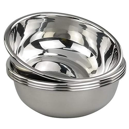 4 Packs Stainless Steel Mixing Bowls for Prep, 9.6" x 3.5"