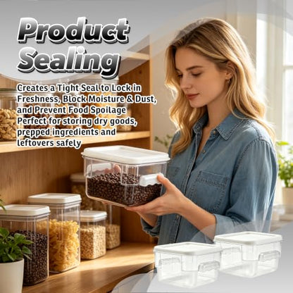 2 Pack 2QT Square Food Storage Containers with Lids, Clear, NSF - color: White, size: 2Qt-2 Pack