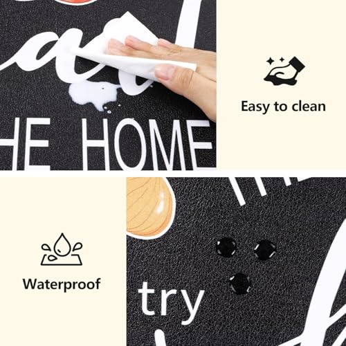 Yamaziot 24"x 94" Anti Fatigue Kitchen Rug, Non-Slip Cushioned Floor Mat - color: Black, size: 24"x 94"