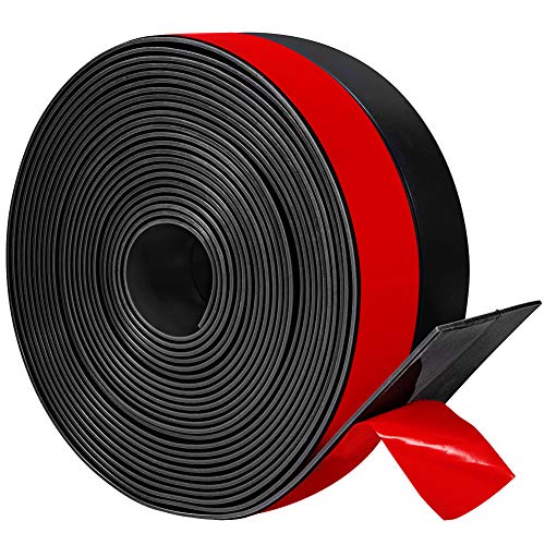 TORRAMI Silicone Weather Stripping, 1 in x 20 ft, Black Door Seal - color: Black, size: 1inch