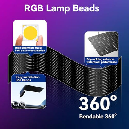 LED signs for business,APP control DIY text,LED window ads display screen - size: 27x5in