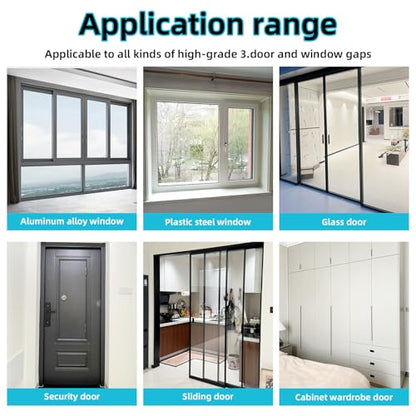 Weather Stripping Door Window Seal Strip, 32.8FT Self-Adhesive Soundproofing Weatherstrip, Draft Blocker Dustproof Strip for Sliding Windows, Doors, Cabinets (0.35" W x 0.35" H) - size: 0.35x0.35x33FT