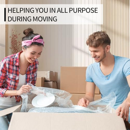 2 Pack-12inchx72ft Total 3/16" Air Bubble Cushioning Wrap Roll, Bubble Wrap for Protection Packaging Mailers, Nylon Wrap Rolls Moving Cushioning Supplies for Moving/Insulation, Perforated Every 12”