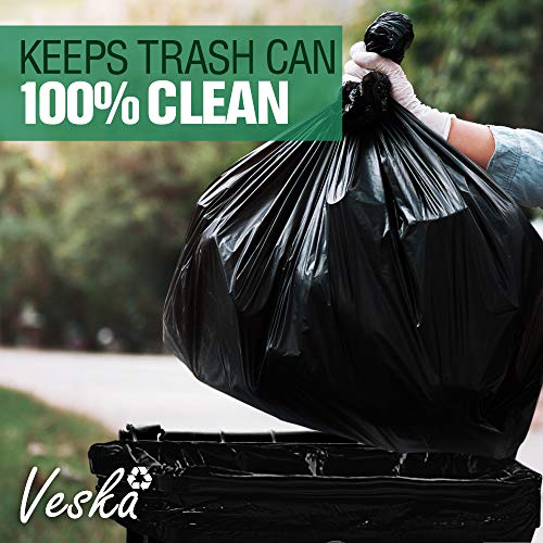 Tasker 65 Gallon Trash Bags Heavy Duty, Garbage Bags for Rollaway Cans