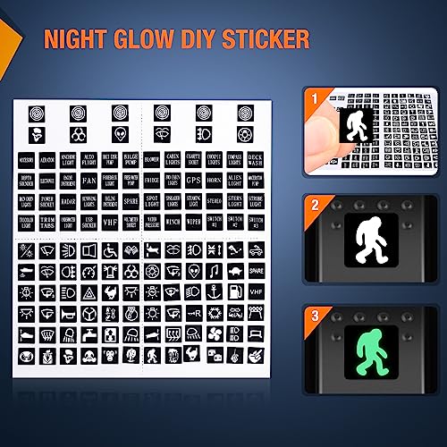 Nilight 3 Gang Aluminum Rocker Switch Panel Pre-Wired - color: Purple, size: 3 Gang