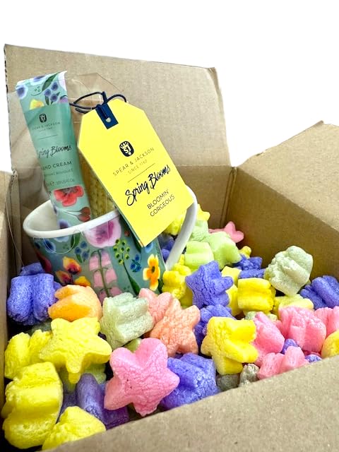 FunPak Plant Based Biodegradable Packing Peanuts 1.5 cu ft Bag Compostable (Rainbow Stars) - color: Rainbow Stars