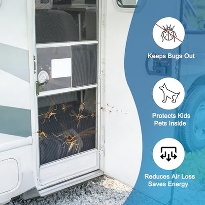 Upgraded RV Screen Door Closer with Adjustable Tension Includes Accessories