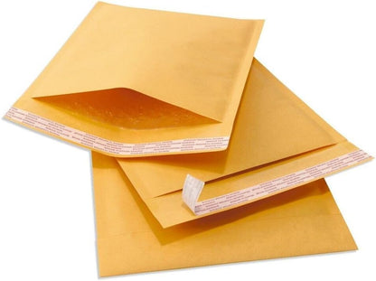 Kraft Bubble Mailers [10 Pack] Mailing Packing Envelopes #000 (4" x 8") - size: #000 4" x 8"