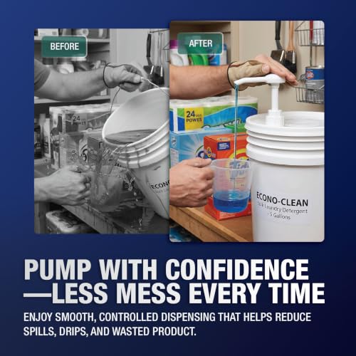 5 Gallon Pump Dispenser - Bucket, Jug & Bottle, Shampoo, Detergent, 1 Pack - size: 1-Pack