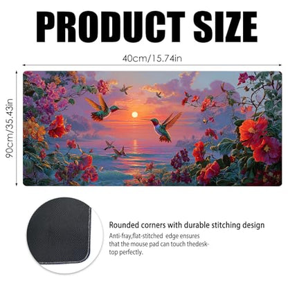 Nuxovilar Large Gaming Mouse Pad Desk Mat, 15.7x35.4 Inches Polyester - color: Mi06231