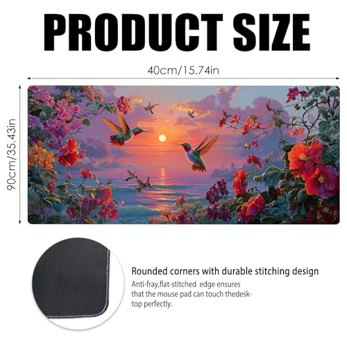 Nuxovilar Large Gaming Mouse Pad Desk Mat, 15.7x35.4 Inches Polyester - color: Mi06231