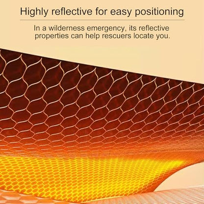 Emergency Mylar Thermal Blankets - Space Blanket Survival Kit for Camping, Hiking, Marathons & First Aid, Compact Reflective Blankets for Bug Out Bags & Outdoor Adventures