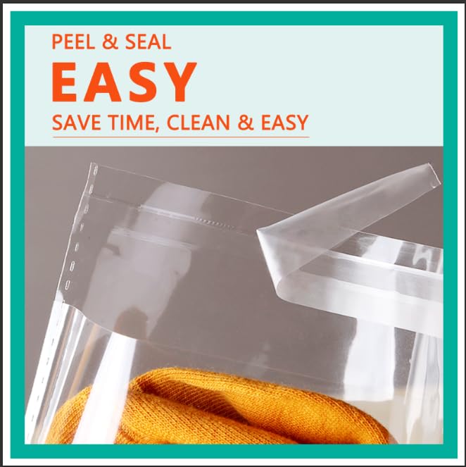 iMailer 500 Pcs 8" x 10" Clear Plastic Cellophane Bags - size: 8x10 Inch (Pack of 500)