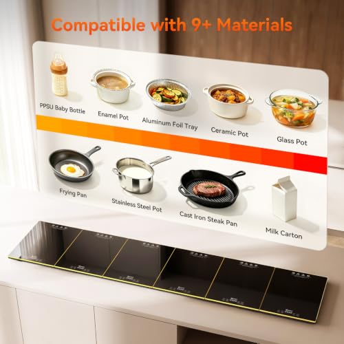 Commercial Electric Warming Tray for Buffet - Independent Temp 6 in 1 Black - color: 6-black