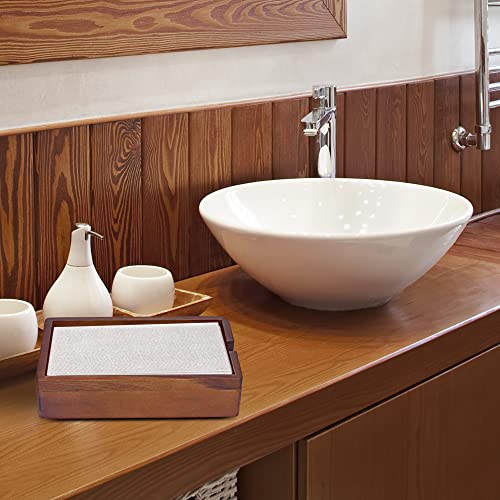 Demigo Guest Towel Holder 10 x 6 in, Acacia Wood Paper Hand Towel Organizer - size: 10x5.9x2.3 Inch Guest Towel Napkin Holder