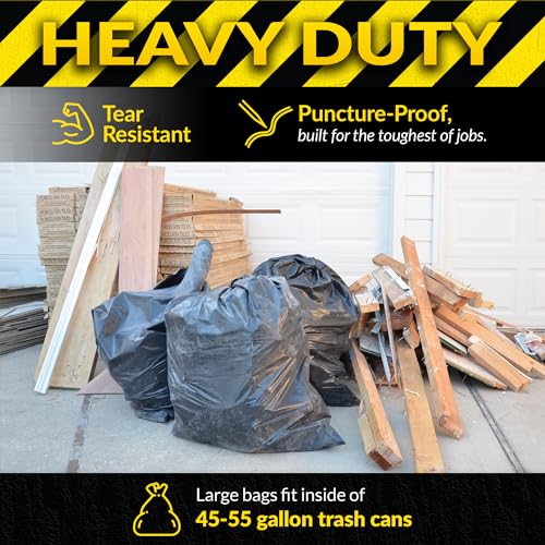 Reli. Contractor Garbage Bags 55 Gallon | Heavy Duty