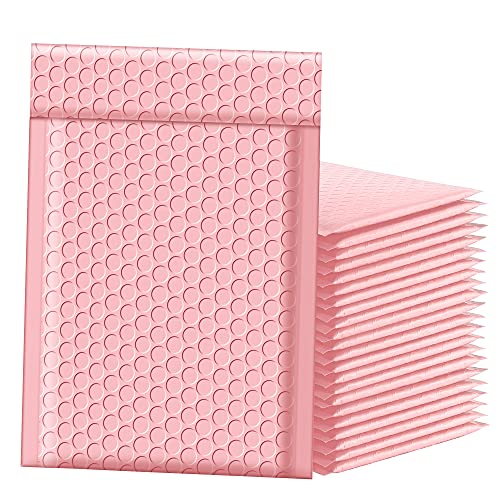 Famagic Bubble Mailers 6x10 Inch 50pc Light Pink Shipping Bags, Chic Packaging Bags For Small Business, Colored Padded Mailing Envelopes, Opaque Matte Self Seal Bubble Poly Mailers Bulk #0 - color: Light pink, size: 6x10 50pcs